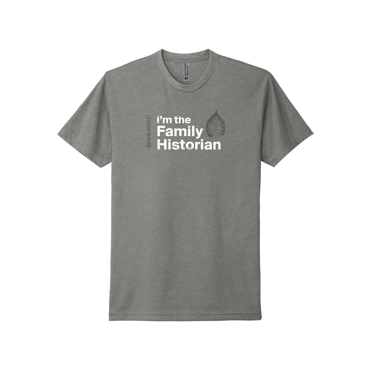 Ancestry I'm The Family Historian V2 T-Shirt - Stone/ Gray