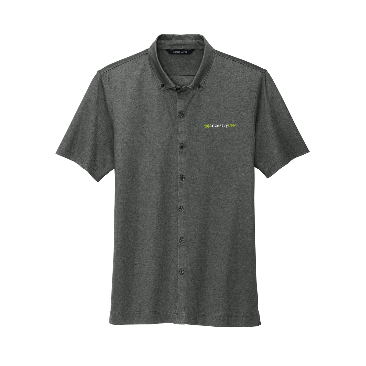 Men's Stretch Pique Full-Button Ancestry® Polo Shirt