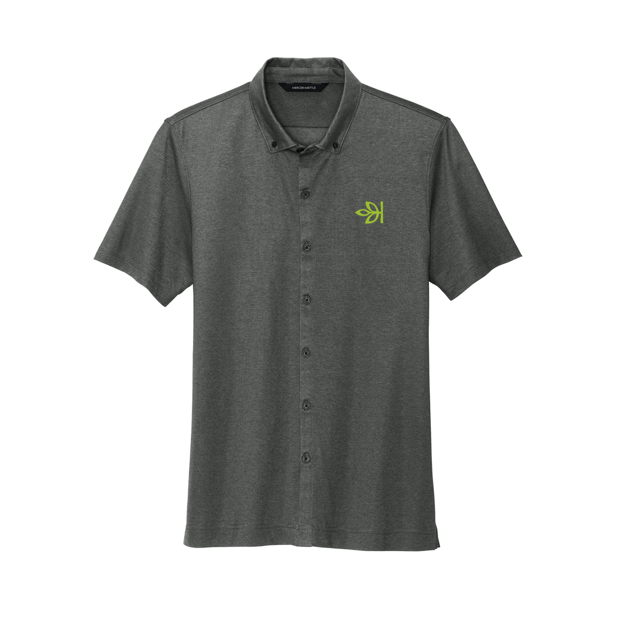 Men's Stretch Pique Full-Button Ancestry® Polo Shirt