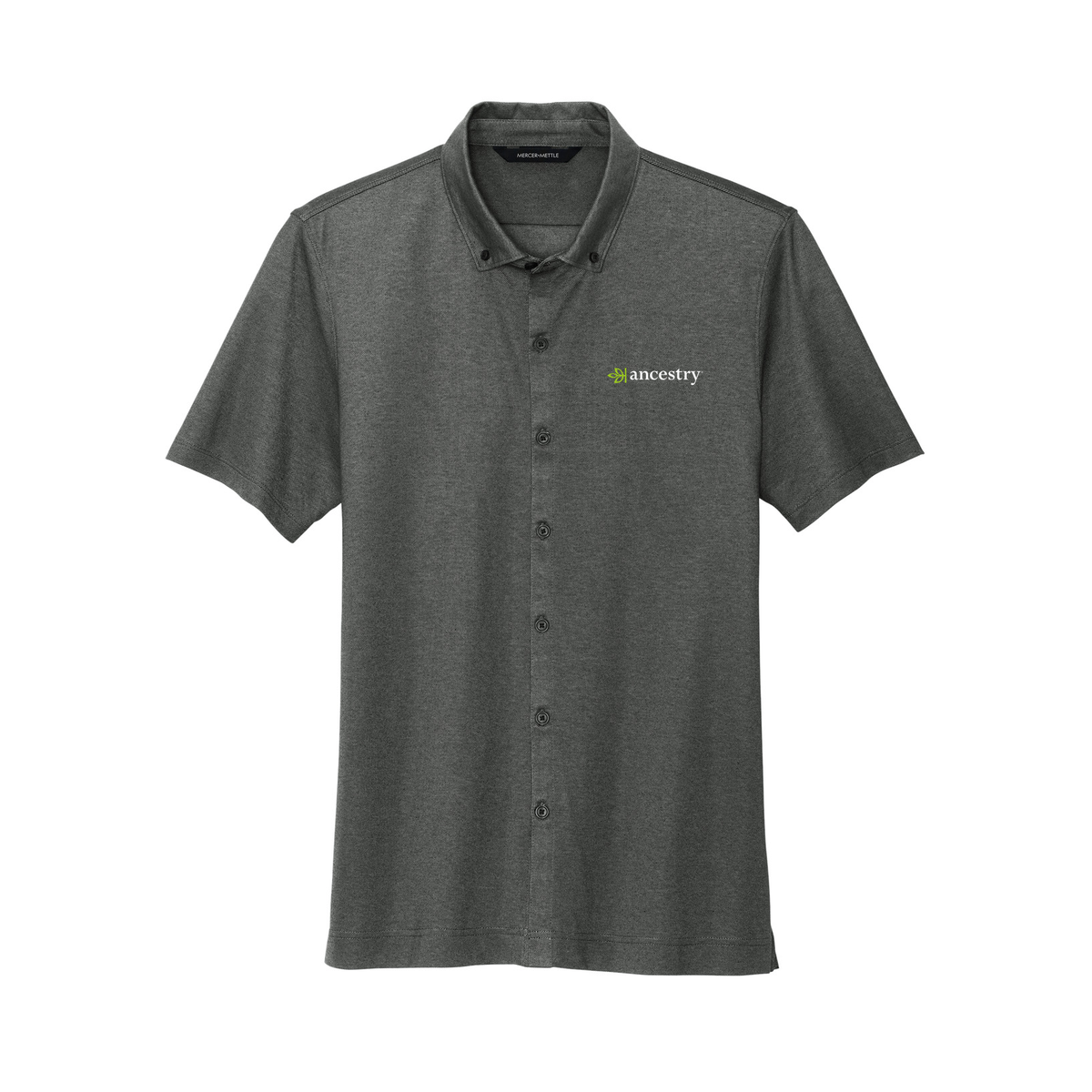 Men's Stretch Pique Full-Button Ancestry® Polo Shirt