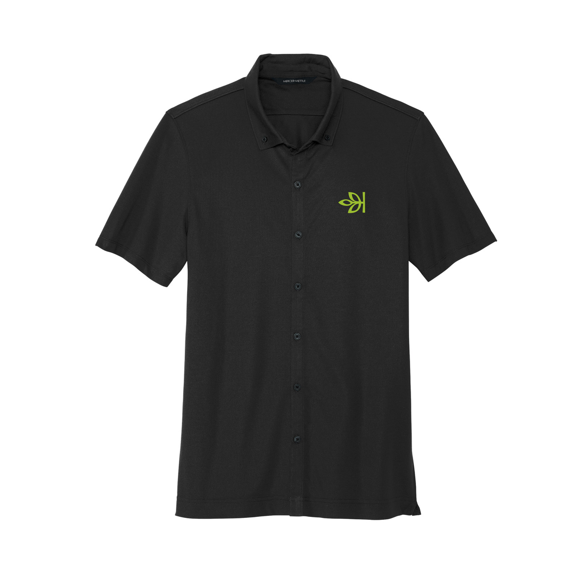Men's Stretch Pique Full-Button Ancestry® Polo Shirt