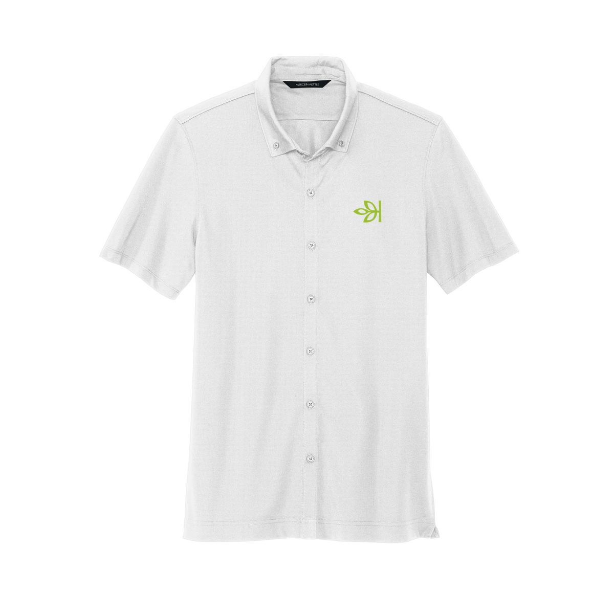 Men's Stretch Pique Full-Button Ancestry® Polo Shirt