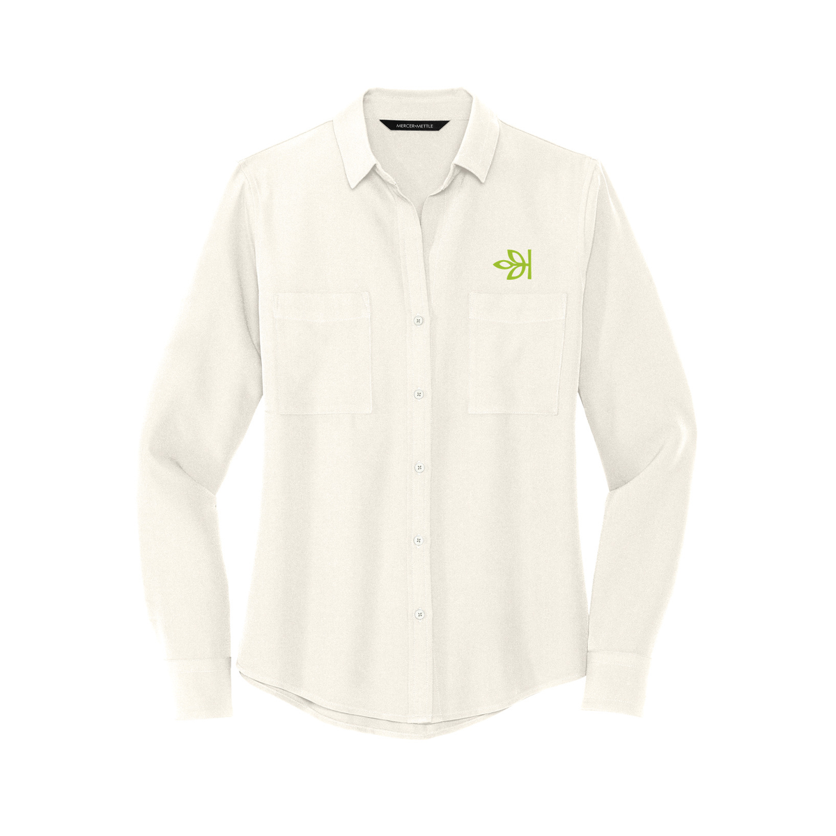 Women's Stretch Crepe Long Sleeve Button Ancestry® Blouse
