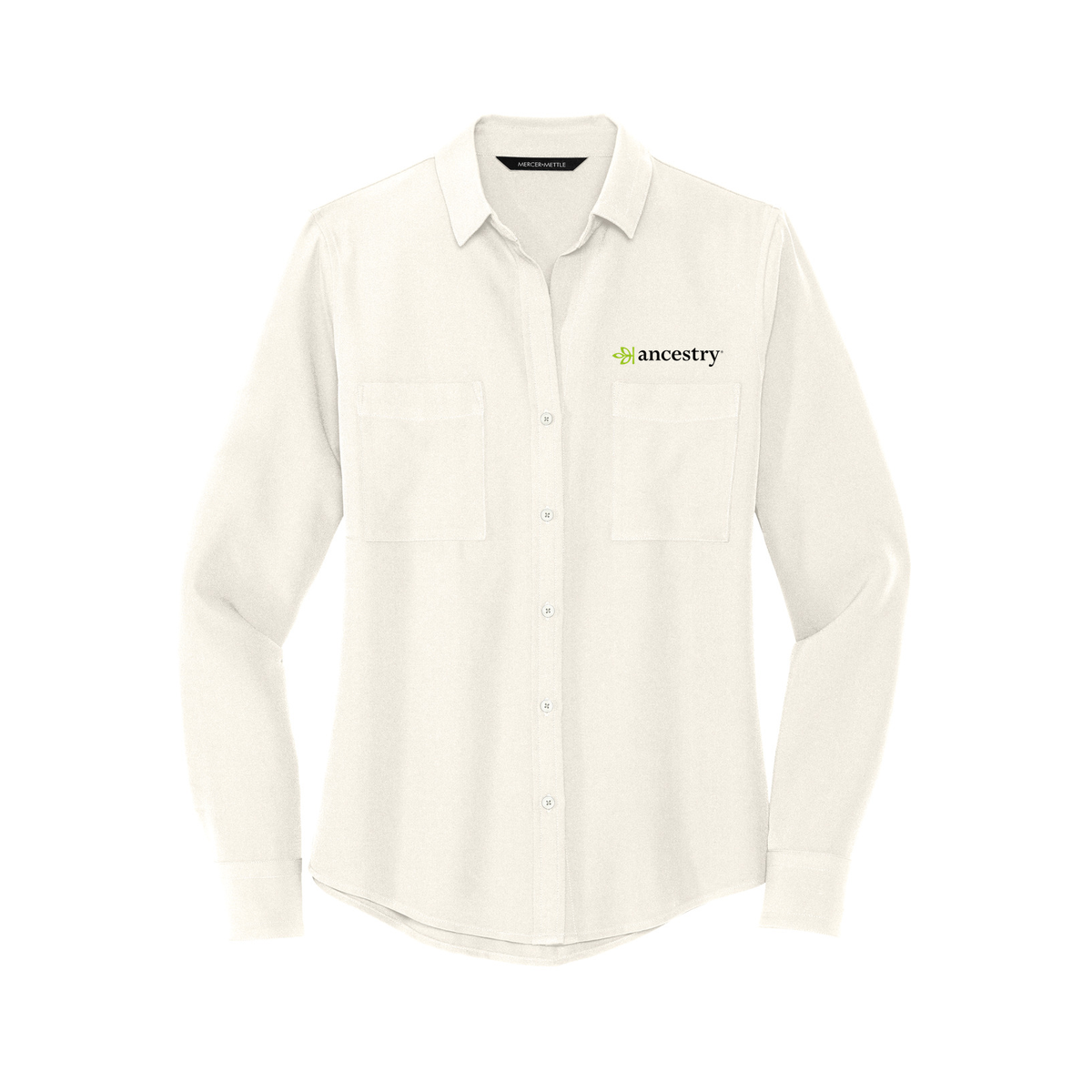 Women's Stretch Crepe Long Sleeve Button Ancestry® Blouse