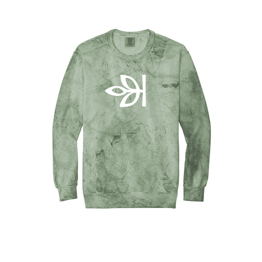 Unisex Ancestry® White Leaf Color Blast Crewneck