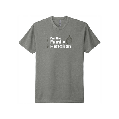 Ancestry I'm The Family Historian V2 T-Shirt - Stone/ Gray