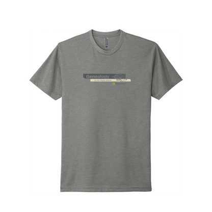 Ancestry Geneology is my Happy Place T-Shirt - Stone/ Gray