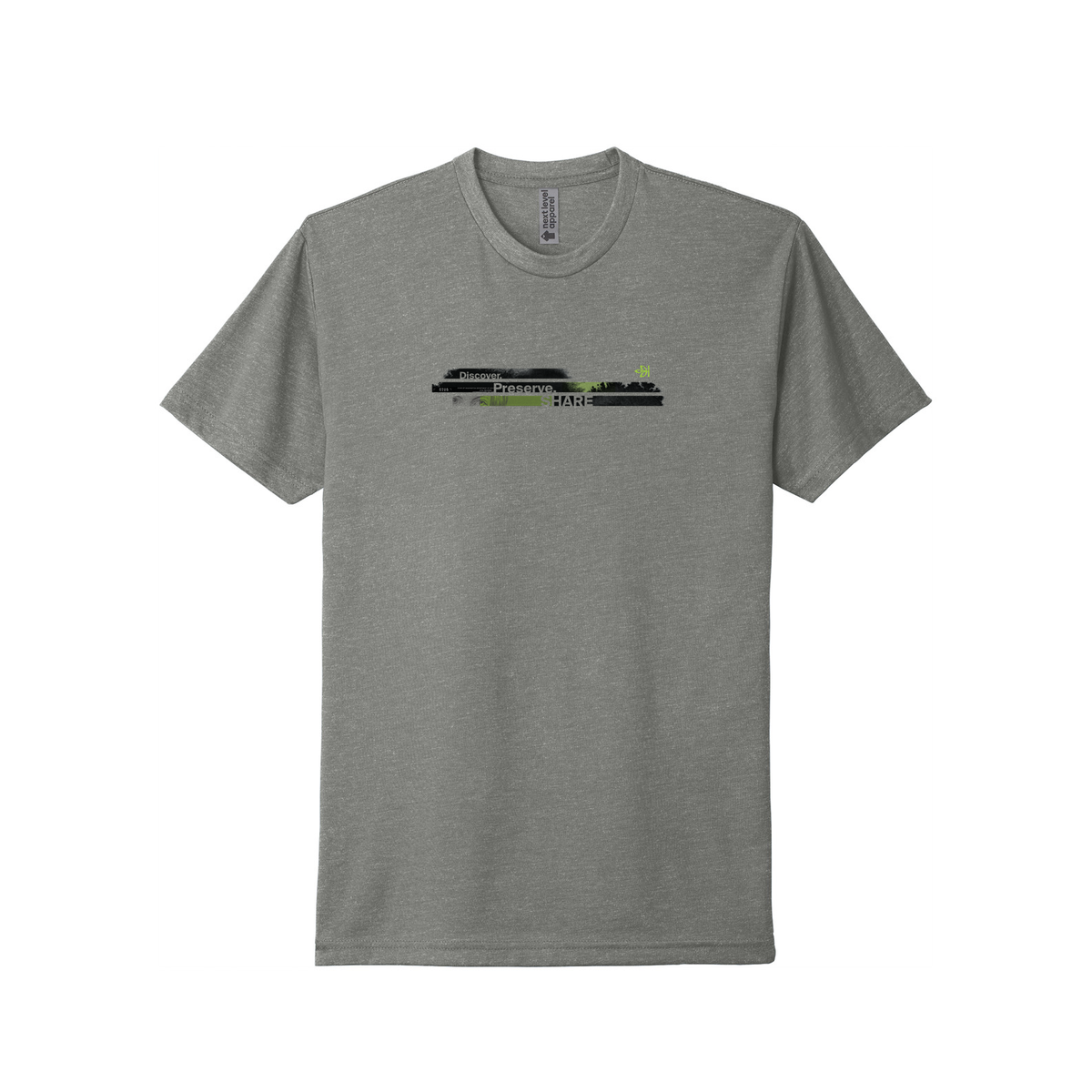 Ancestry Discover, Preserve, Share T-Shirt - Stone/ Gray