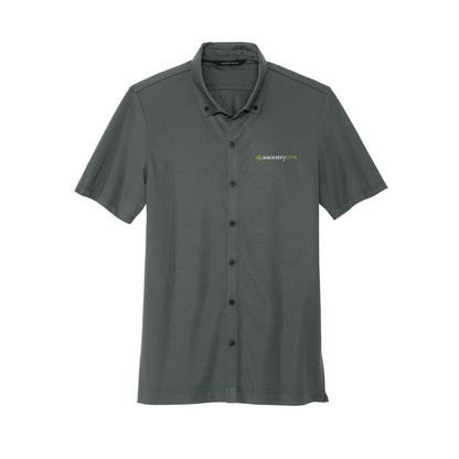 Men's Stretch Pique Full-Button Ancestry® Polo Shirt