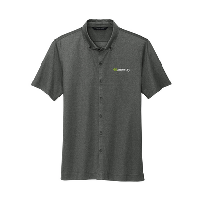 Men's Stretch Pique Full-Button Ancestry® Polo Shirt