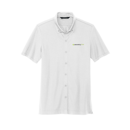 Men's Stretch Pique Full-Button Ancestry® Polo Shirt