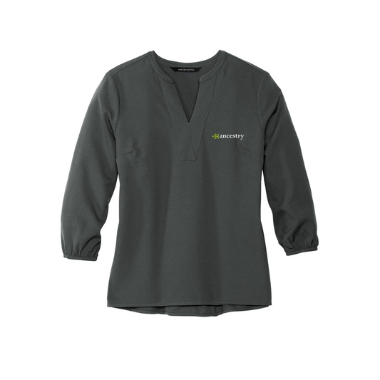 Women's Stretch Crepe 3/4-Sleeve Ancestry® Blouse