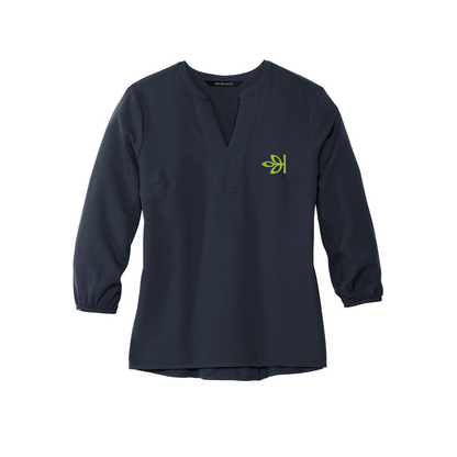 Women's Stretch Crepe 3/4-Sleeve Ancestry® Blouse