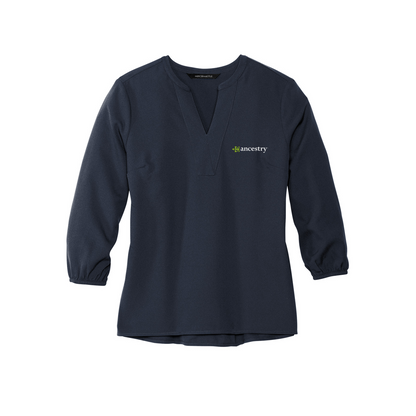 Women's Stretch Crepe 3/4-Sleeve Ancestry® Blouse