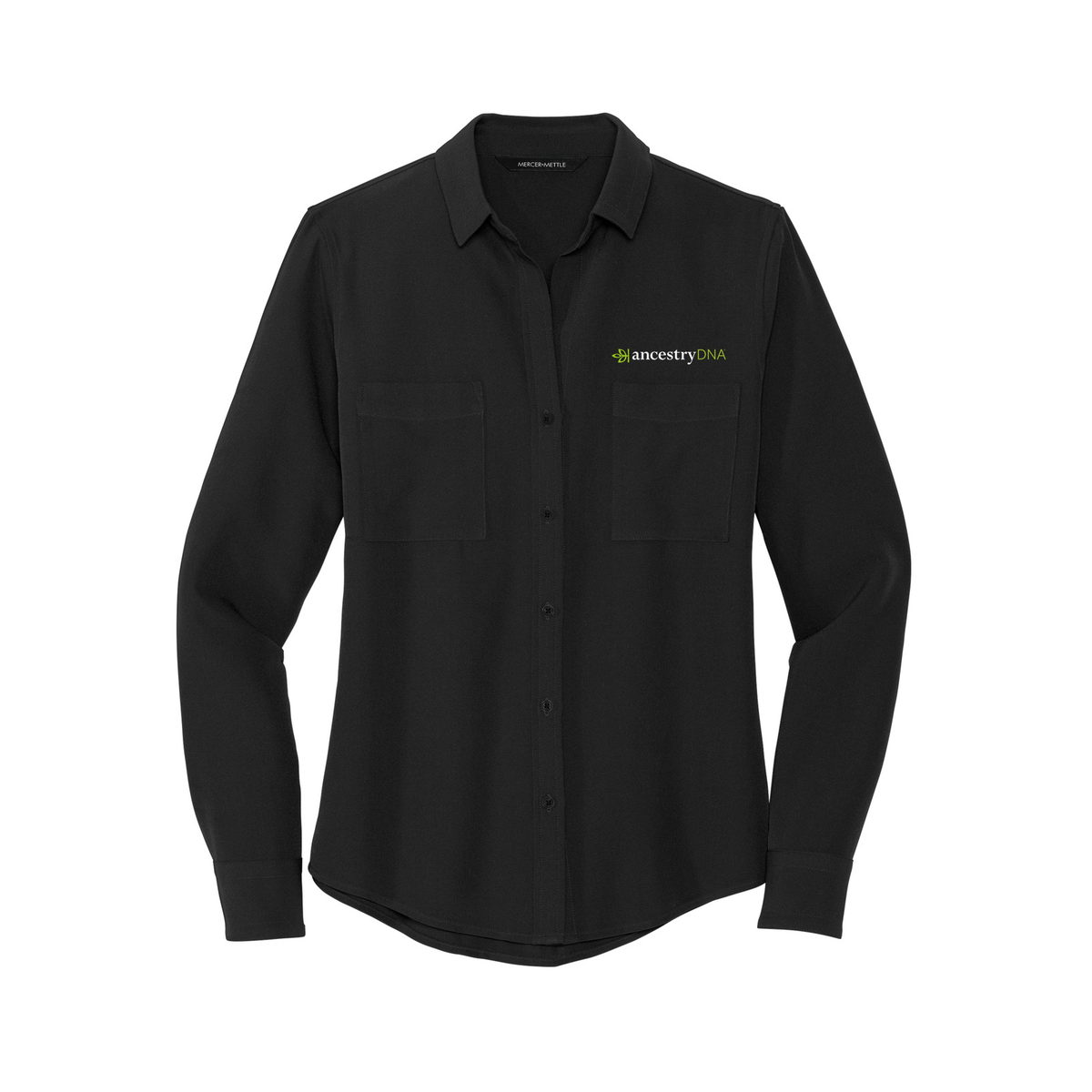 Women's Stretch Crepe Long Sleeve Button Ancestry® Blouse