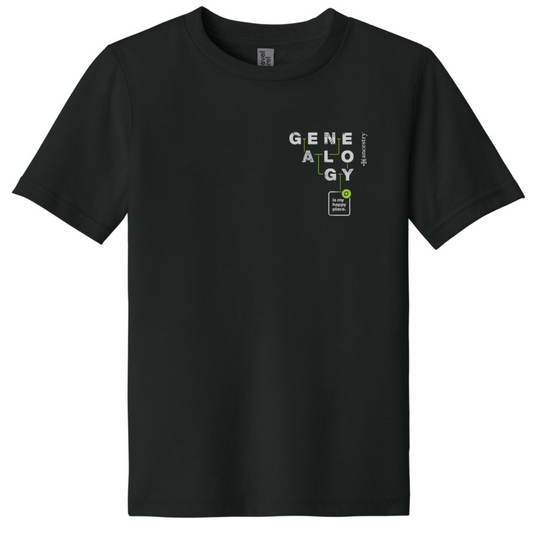 Genealogy is my Happy Place Youth T-Shirt