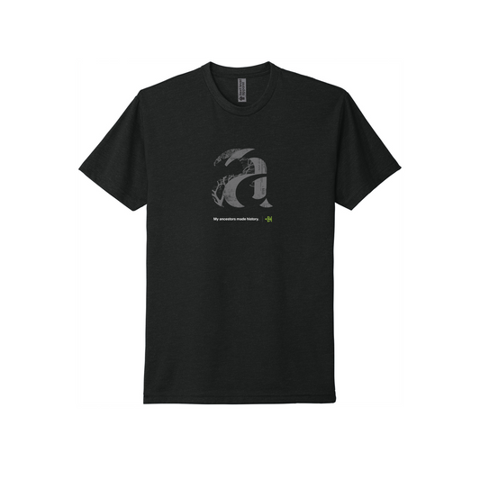 Ancestry "a" V2 T-Shirt - Black