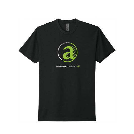 Ancestry Discover, Preserve, Share V4 T-Shirt - Black