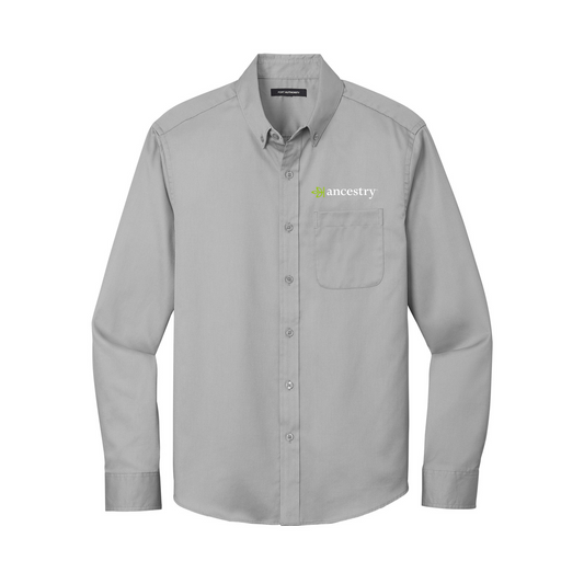 Men's Twill Long Sleeve Ancestry® Button Up Shirt